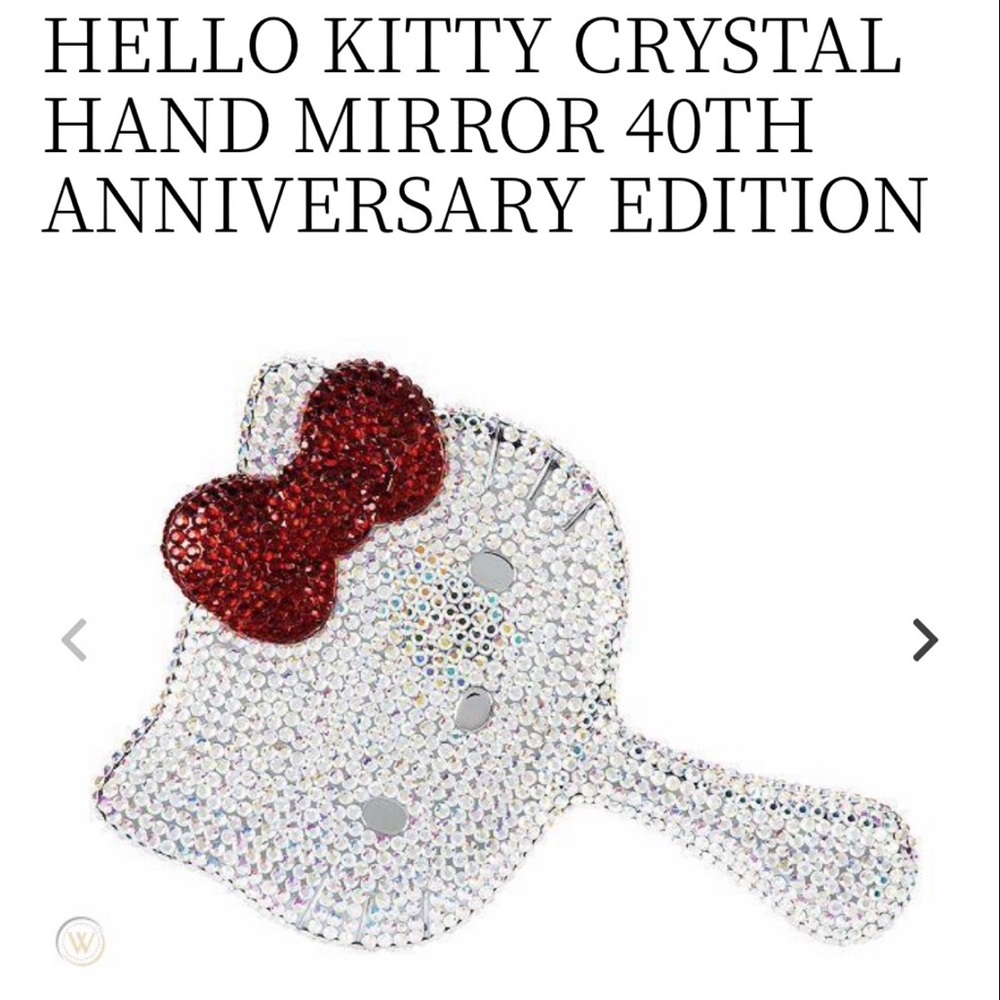 RARE Sephora X Hello Kitty 40th Anniversary Ruby Swarovski Handheld Mirror